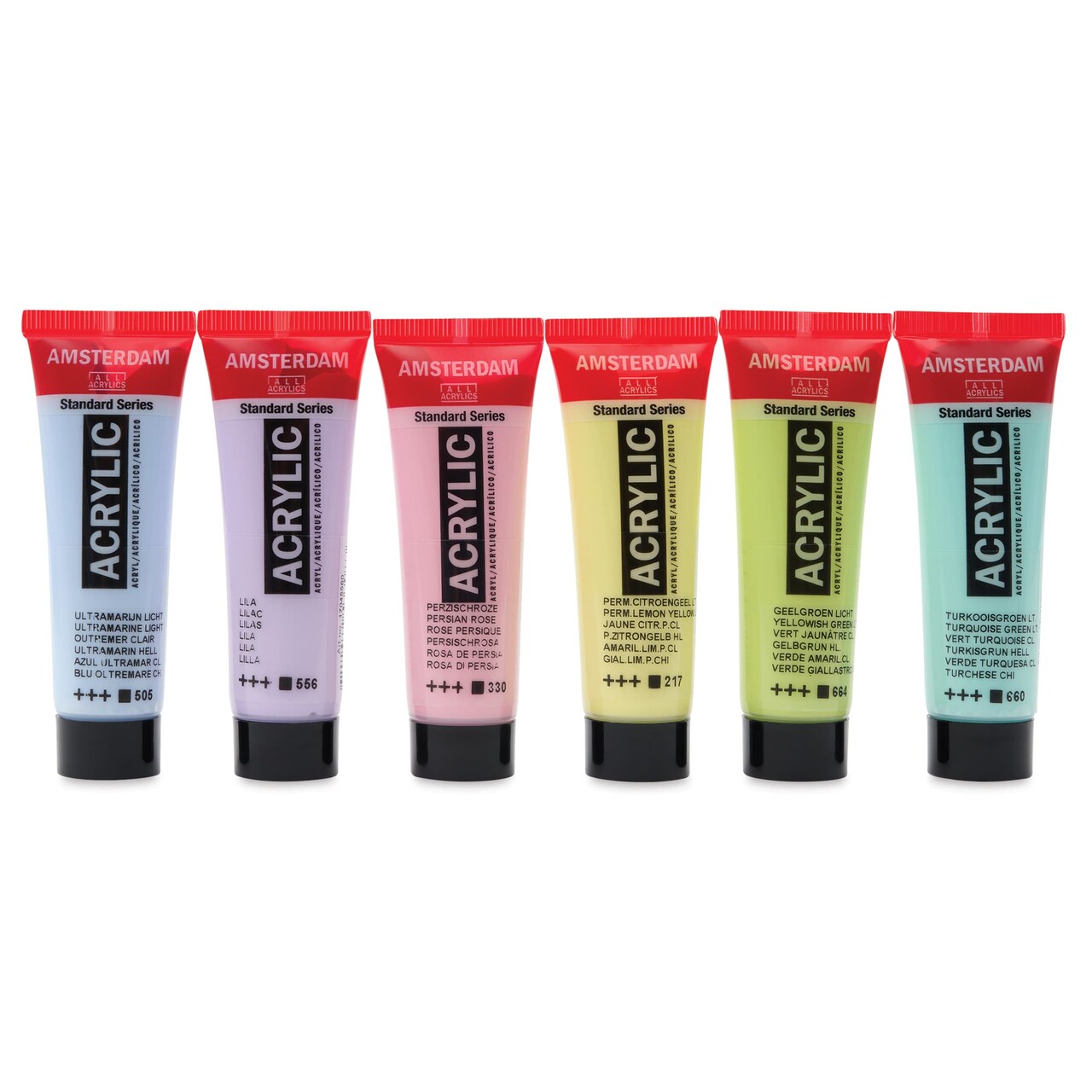Amsterdam Standard Series Acrylics - Set of 6, Pastel, 20 ml Tubes